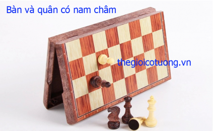 Bộ cờ vua nhựa vân giả gỗ có nam châm cực đẹp